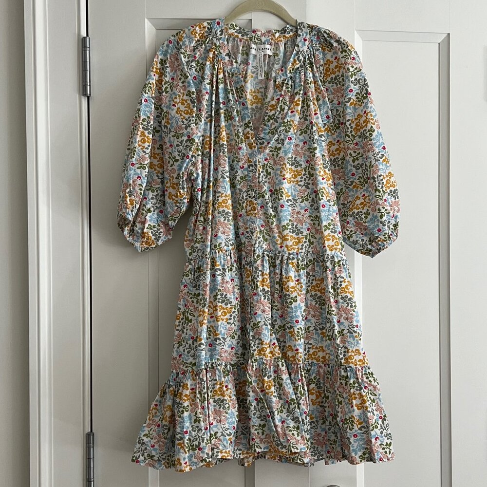 APIECE APART Floral Cotton Button Front Dress Size L